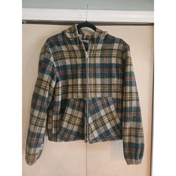 Vintage Wilson Barry Plaid Hooded Jacket Talon Zip