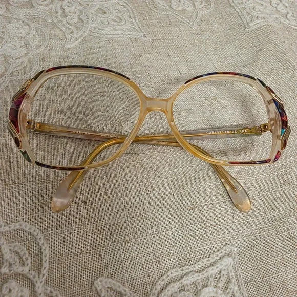 Christian De Roz Eyeglass Frames Jesica Rainbow Multicolor Vintage 80s Oversized