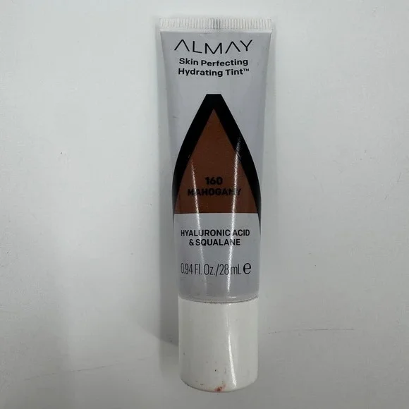 Almay Skin Perfecting Hydrating Tint 160 Mahogany Hyaluronic Acid Squalane .94oz