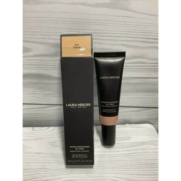LAURA MERCIER Tinted Moisturizer Oil Free 3C1 FAWN  1.7 oz 50 ml - NIB