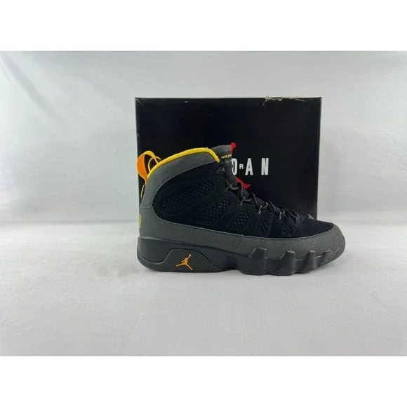 Nike Air Jordan 9 Retro 'Dark Charcoal University Gold' CT8019-070 Size 12