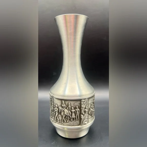 Norsk- Pewter, four sided vase-7 inches‎ tall, Made in Norway