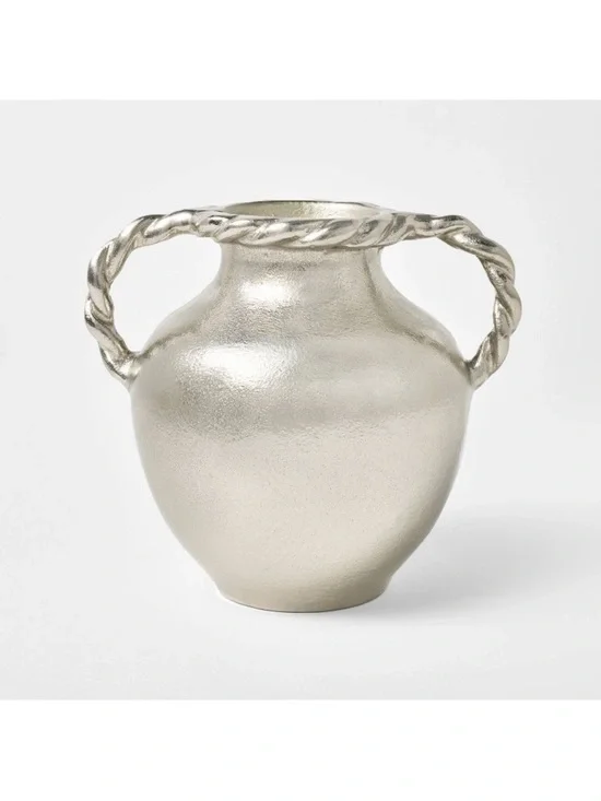 NWT Handled Vase Silver - Threshold designed with Studio McGee