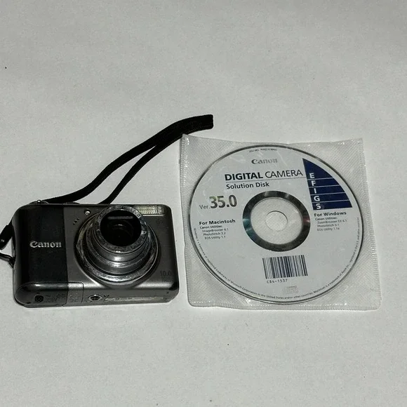 Canon PowerShot A2000 IS 10MP Digital Camera Pink For Parts Or Repair Lens Error
