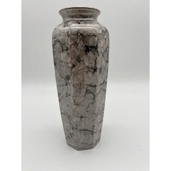 Vintage Shades Of Gray Marbled Opalescents‎ Vase 8