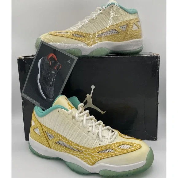 Jordan 11 Retro XI Lows Nike Air IE Azure Maize Teal Aqua Ivory MINT US Men's 12