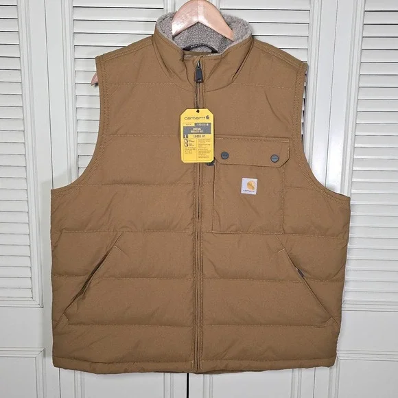 Carhartt Montana Insulated Vest 105475 B33 Brown NWT Mens Large Loose Fit