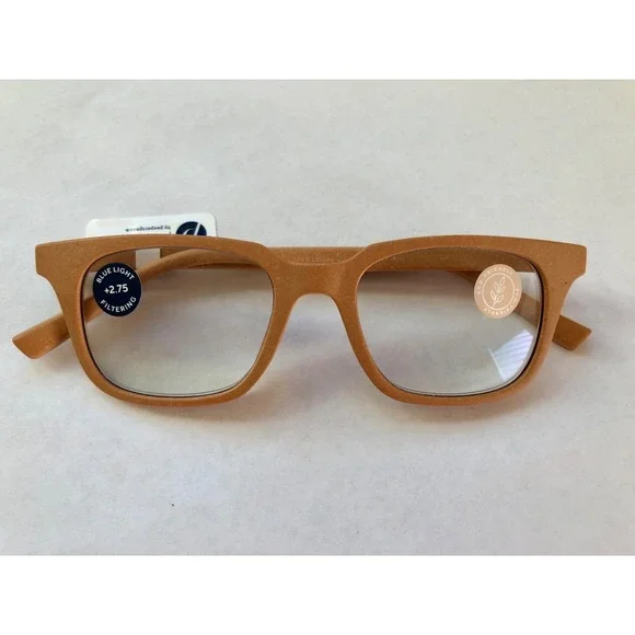 NEW Tan Linden Peepers Blue light Filter Readers +2.75