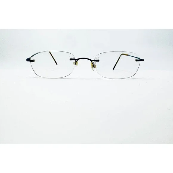 Marchon Airlock 2 Eyeglasses Mens Black Gold Rimless 760/3 24 50-21-140