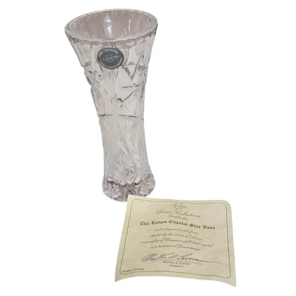 Lenox Crystal Star Vase 6