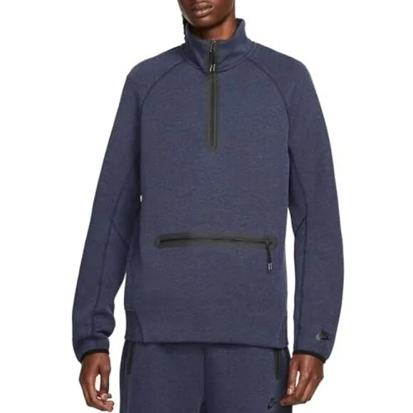 Nike Sportswear Tech Fleece FB7998-473 Sweatshirt Men Small Blue 1/2 Zip NCL194