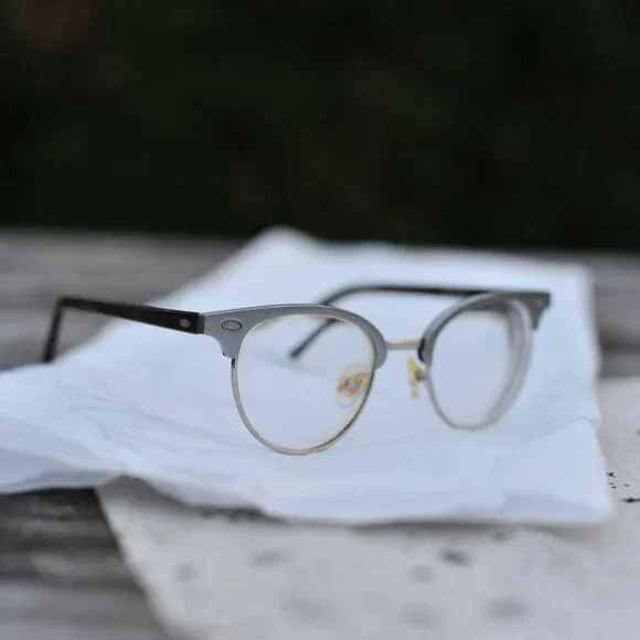 Glasses Silver Acrylic Used RX -3
