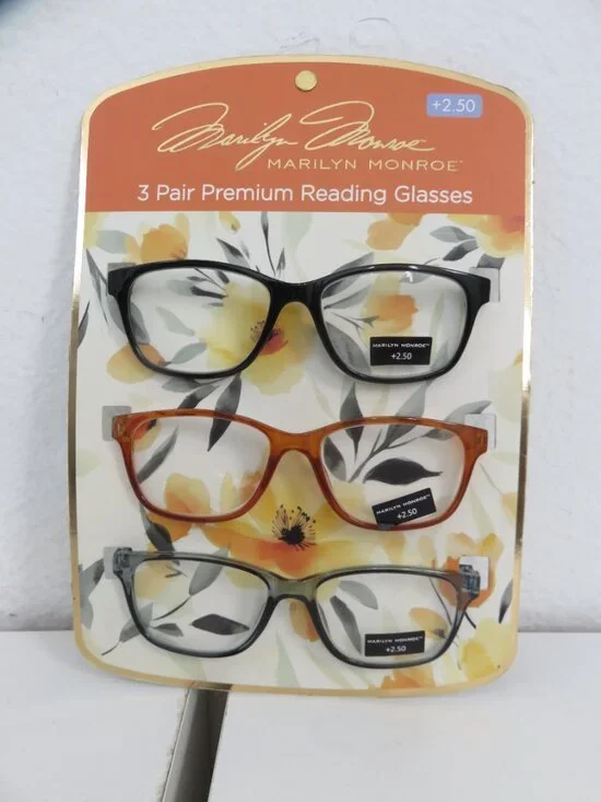 (#D-60) Marilyn Monroe 3-Pair Premium reading glasses