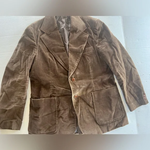 Vintage Envoy Blazer 42 R Brown Corduroy Heavyweight Premium Retro Western Coat