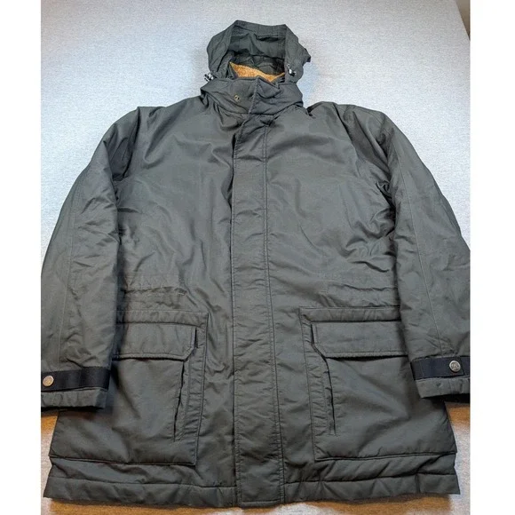 Zegna Sport Microtene Thermore Insulated Parka Jacket Olive Green Hooded Mens XL
