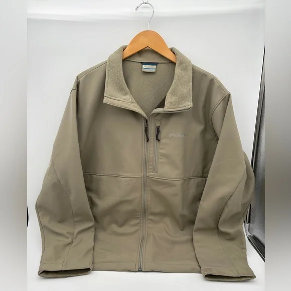 Pre Owned Size XL Columbia Mens Fleece Lined 3 Pocket Khaki Performance Jacket