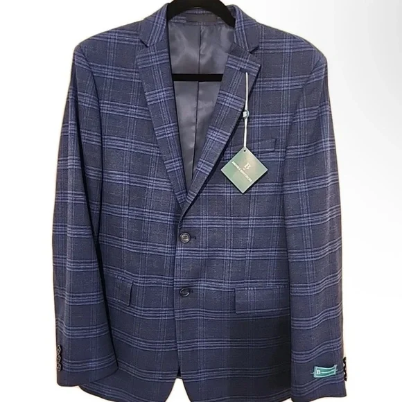 ✨Brooks Brother Blue Plaid Blazer NWT 18✨