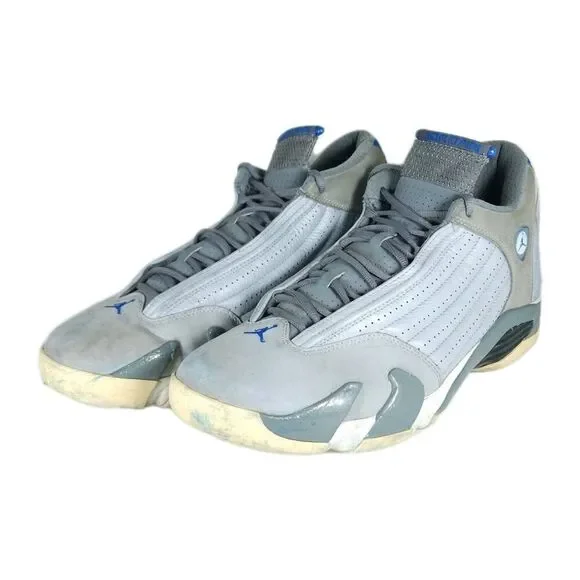 Nike Air Jordan 14 Retro Men's US13 Wolf Gray Suede Leather Athletic Sneakers