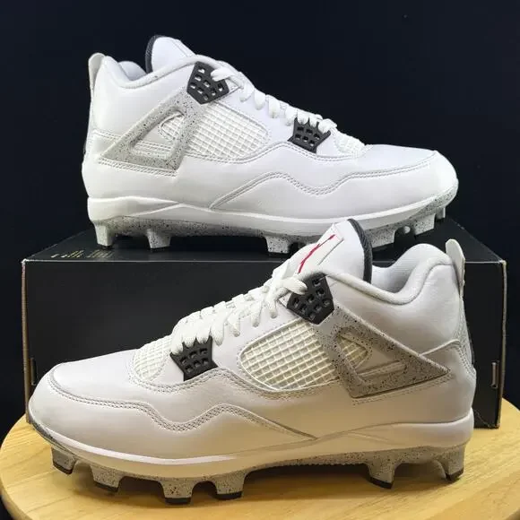 Nike Men's Air Jordan 4 Retro MCS Baseball Cleats - HQ0209 106- New - Size 10.5