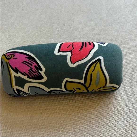 Vera Bradley Green and Pink‎ Floral Glasses Case / Sun Glasses Accessories