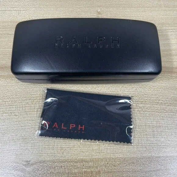 Ralph by Ralph Lauren‎ Eyeglasses Sunglasses Hard Case Black and Cleaning Cloth