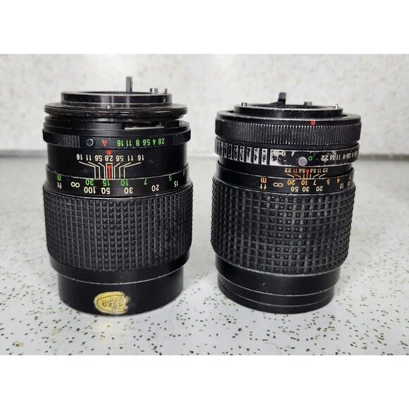 Vivitar 135mm f/2.8 & Minolta 135mm f/2.8 Promaster Camera Lenses for Pentax