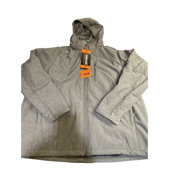 Kirkland Signature Men's Fleece‎ Lined Soft shell Jacket With Hood Size XXL
