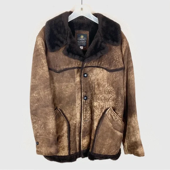 Vintage Cooper Brown Leather Coat