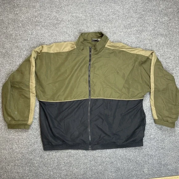Vintage‎ David Taylor Men's Lightweight Bomber Jacket Size: XLT Black And Green
