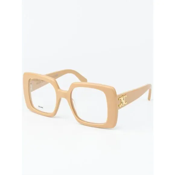 Celine Women Eyeglasses Beige Square CL50121I 057 NEW AUTHENTIC
