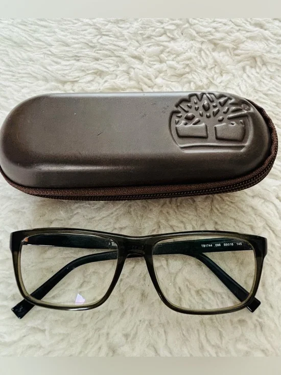 Timberland TB1744 096 Gray/Black Unisex Eyeglasses Frame only w/ Case 55x16 145
