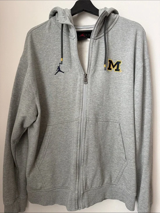 Michigan Wolverines Nike Jordan Full Zip  Hoodie Sweatshirt Size L