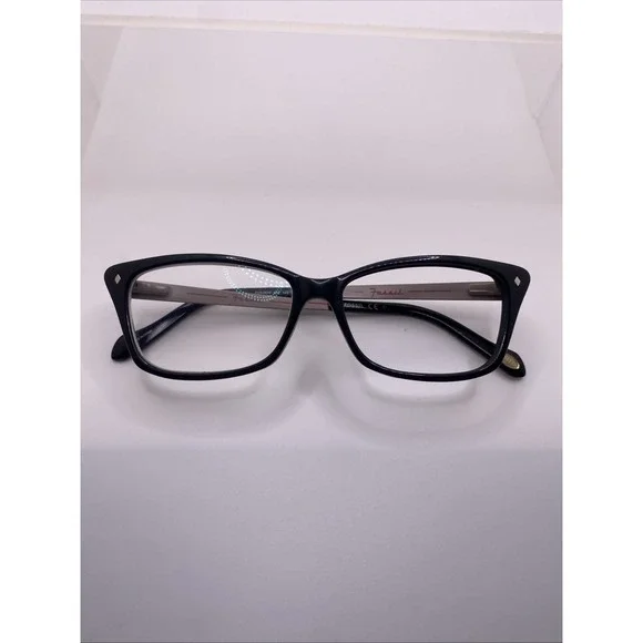 Fossil Eyeglasses FRAME ONLY FOS6030 Cat Eye 145 Black 896
