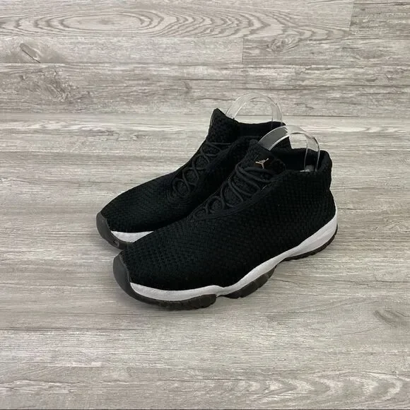 Nike Air Jordan Future OREO 656503 010 Black White Gold Wooven Mesh XI 11 8