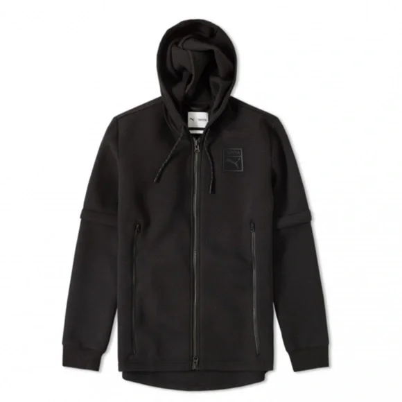 Puma x Trapstar Black Hooded Zip-Up Jacket | S