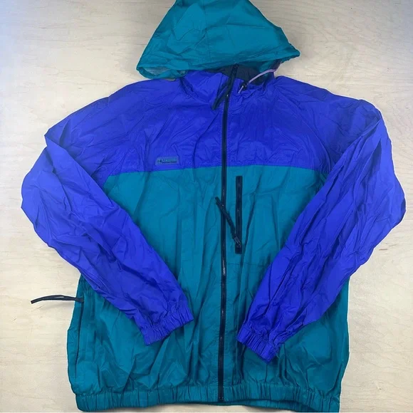 Columbia Teal and Blue wind breaker