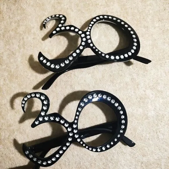 Black Rhinestone 30th Birthday 30th Anniversary Party Favor Eyeglasses