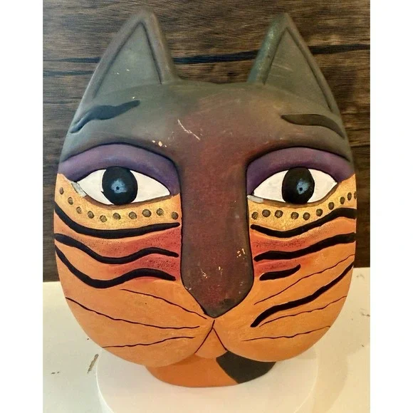 Penco‎ Industries Vintage Tribal Cat Vase.