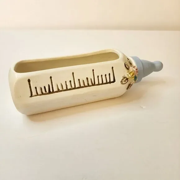 Vintage 1962 Napco Baby Bottle Ceramic Vase Planter
