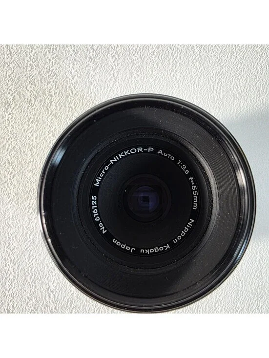 Nikon Micro-Nikkor-P Auto 55mm 1:3.5 Lens f=55mm W/Back Cap
