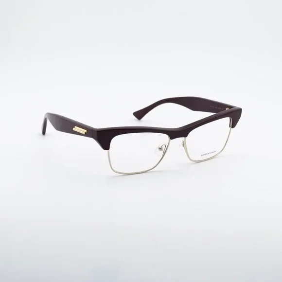 Bottega Veneta BV1100O 003 Eyeglasses Burgundy/Gold 52mm Cat Eye Frame