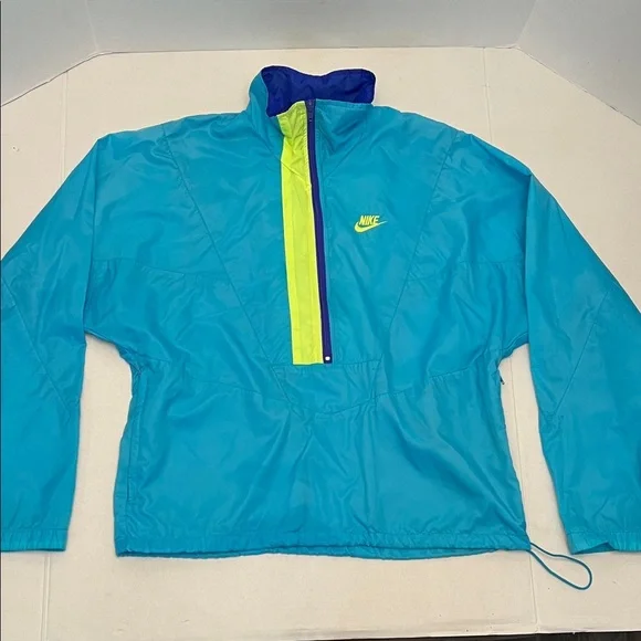 90’s NIKE VINTAGE COLORBLOCK WINDBREAKER JACKET SIZE SMALL BLUE