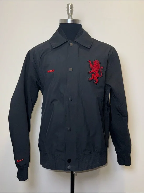 Nike LeBron Storm Fit ADV Jacket Black Red Lion Coaches Coat L