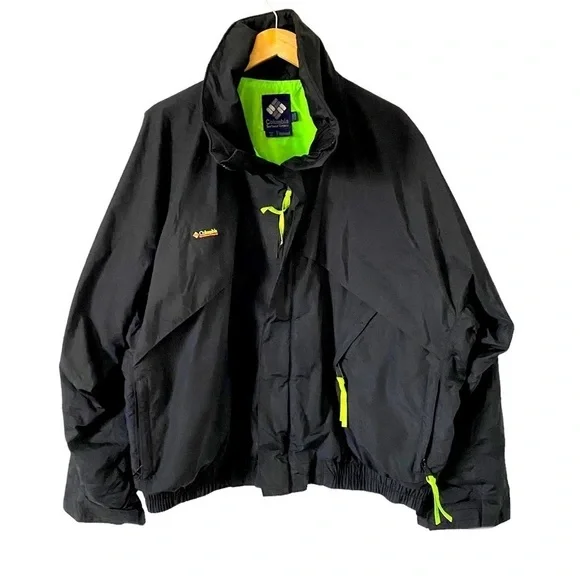 Vintage Columbia Whirlibird‎ Ski Coat Shell Retro Winter Neon Jacket 90s Mens XL