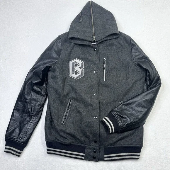 Nike Destroyer Bomber‎ Jacket Womens XXLT Gray Black BHM Black History Month