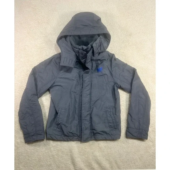 Abercrombie Fitch‎ Kids Boys Jacket Hooded Winter Gray A&F 1892 Size XL