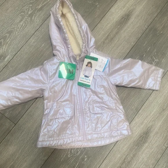 Carter's Shiny Lavender Hooded Raincoat