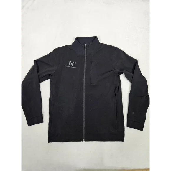Lululemon Men's Sojourn Fleece Lined Full‎ Zip Black Jacket XL LOGO