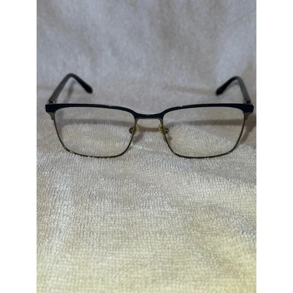 Badgley Mischka Eyeglasses‎ Womens 53-17-145 Navy Blue Rectangular Frame
