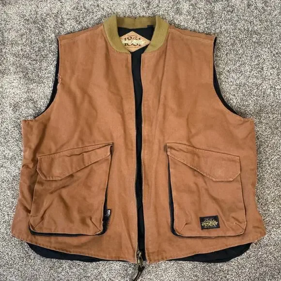 Caden McCoy Work Vest Outerwear Men's 2XL Duck Canvas Thinsulate Pockets